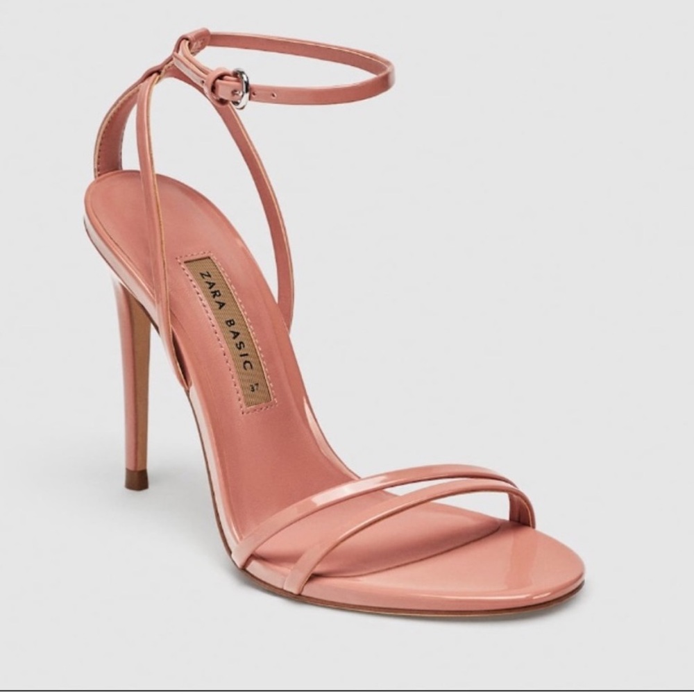 NWOT Zara Pink Heeled Sandals